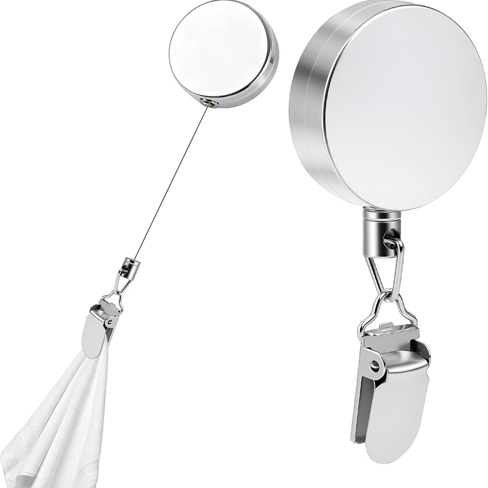 Kitchen Gadgets Storage - Supporto per clip porta asciugamani retrattile,