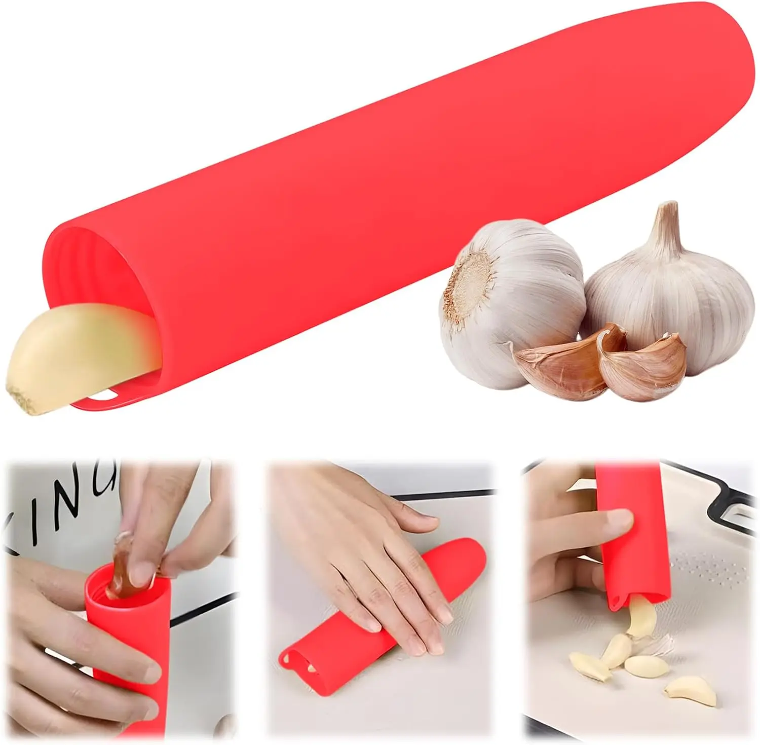 Kitchen Gadgets Youtube - Tubo Sbucciatore in Silicone, Utensile per