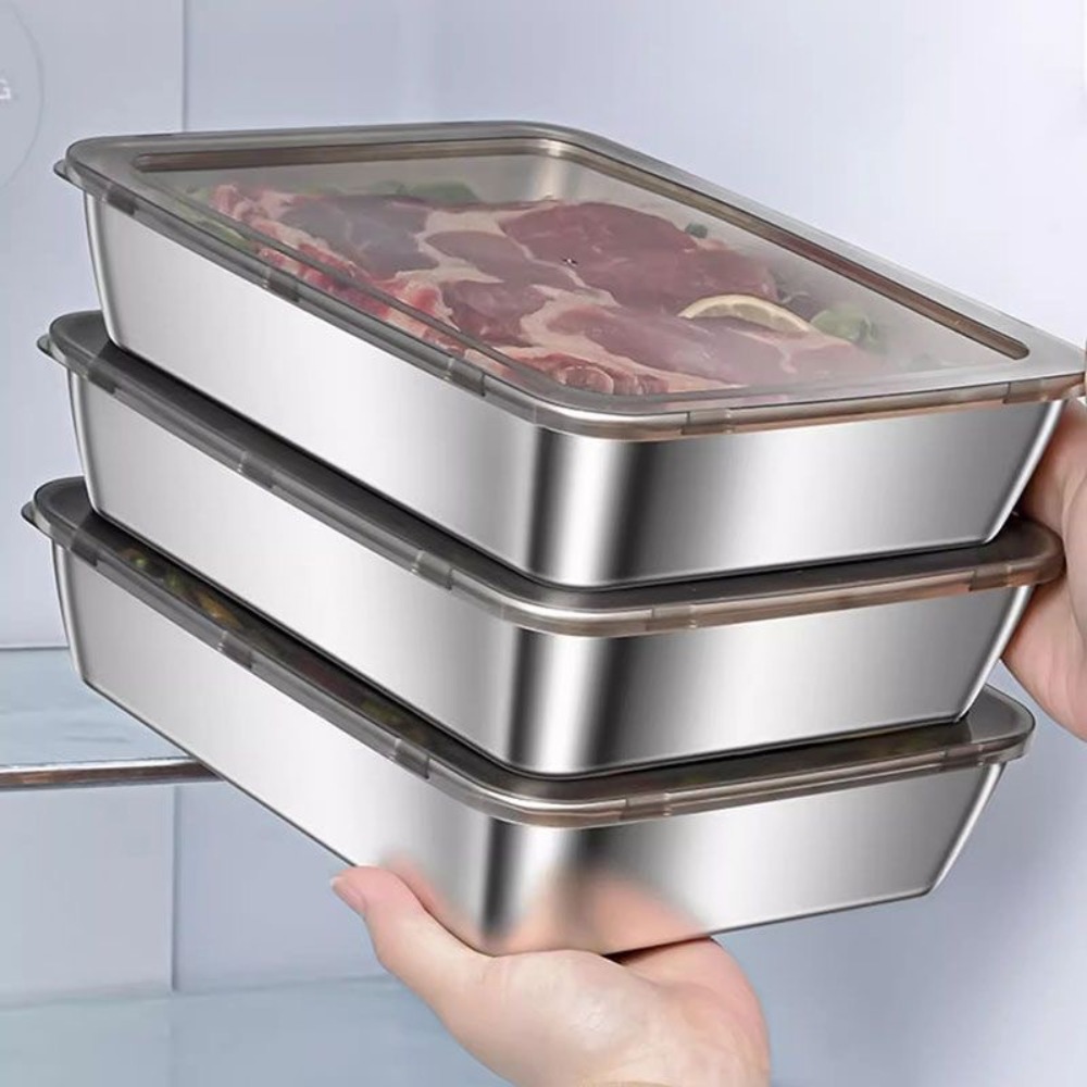 Kitchen Gadgets Storage - Vassoio da portata in acciaio inox