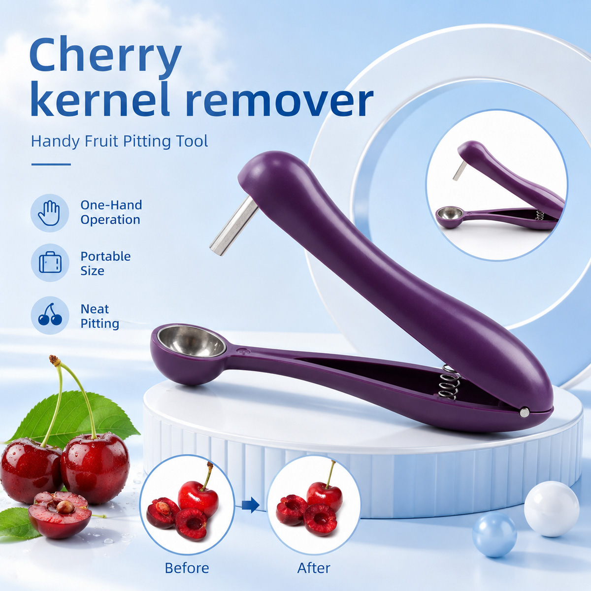 Cherry Pitter Tool - Spremi-ciliegie e olive manuale, strumento per