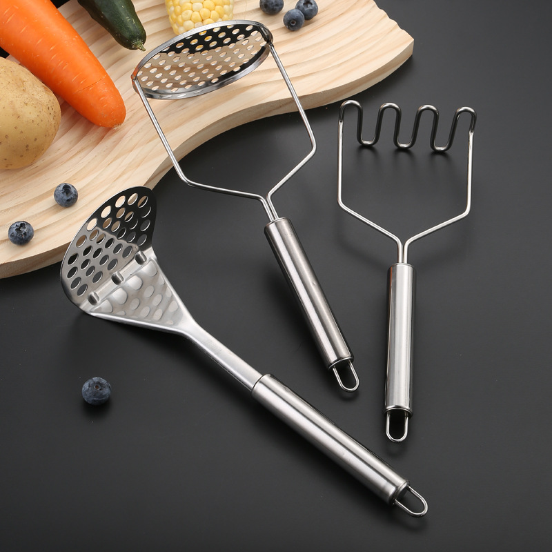 Kitchen Gadgets For Kids - Schiacciapatate Manuale in Acciaio Inox, Trituratore