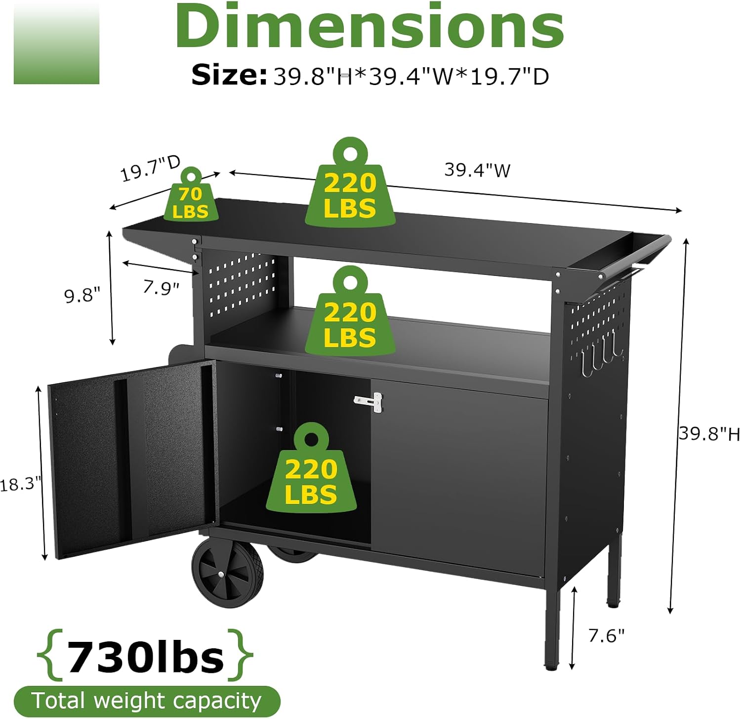 Carrello da esterno per barbec - Kitchen Gadgets Storage recensione e prezzo