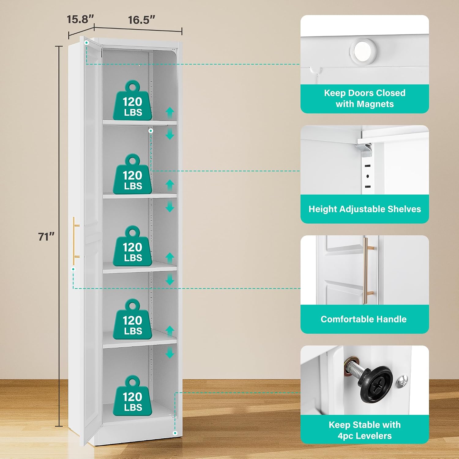 Armadio stretto alto con una p - Kitchen Gadgets Storage recensione e prezzo