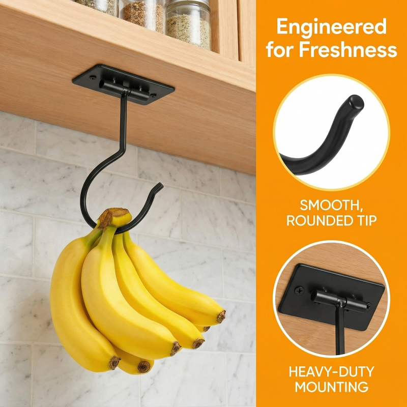 Gancio a banana autoadesivo in - Kitchen Gadgets Storage recensione e prezzo