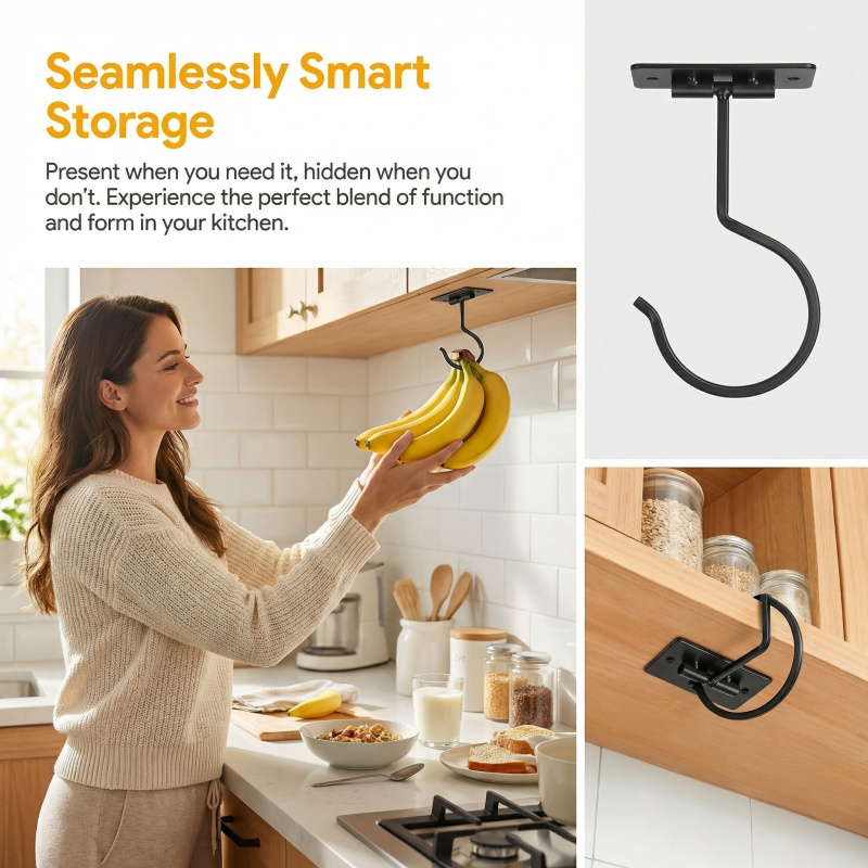 Gancio a banana autoadesivo in - Kitchen Gadgets Storage recensione e prezzo